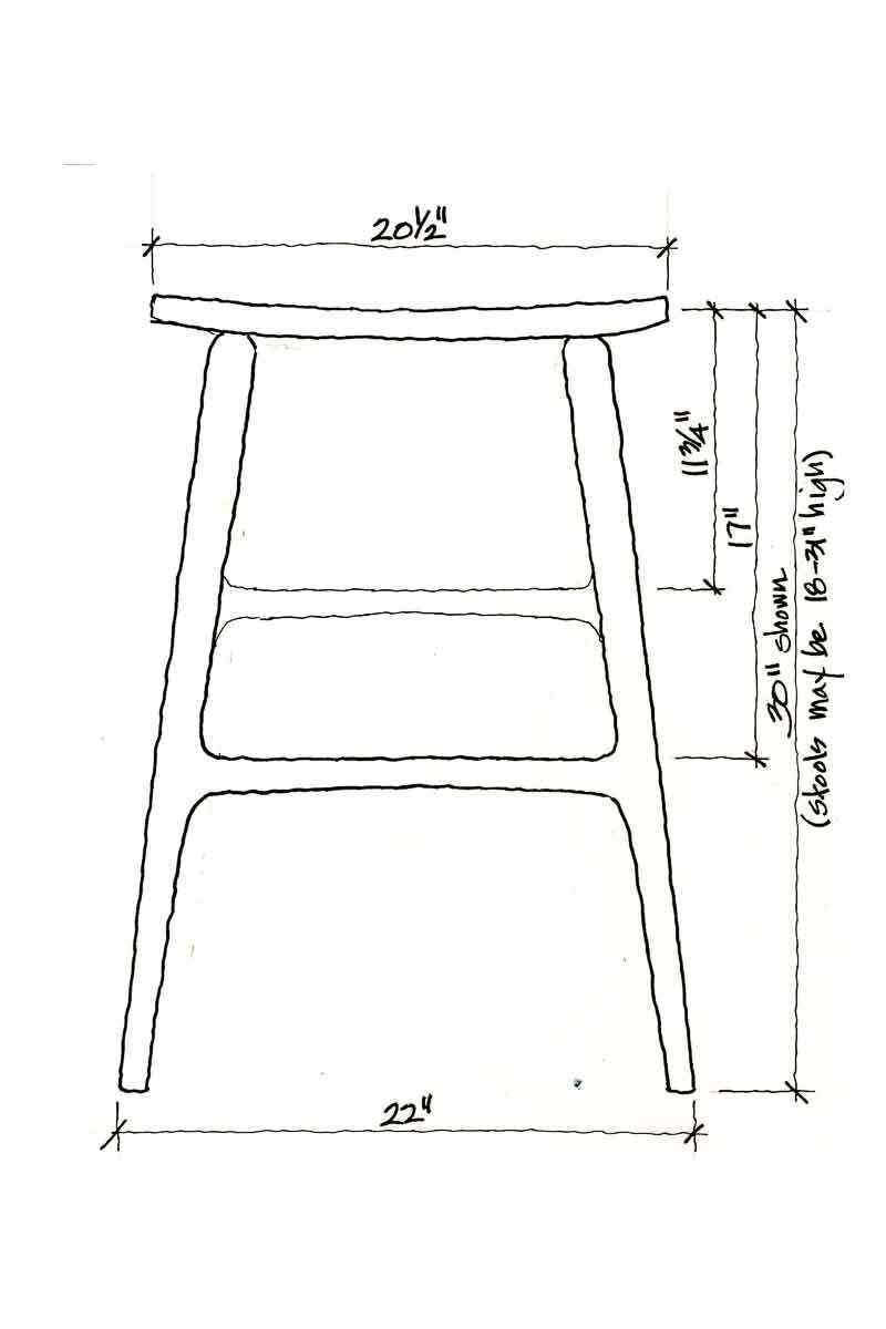 barstool front elevation