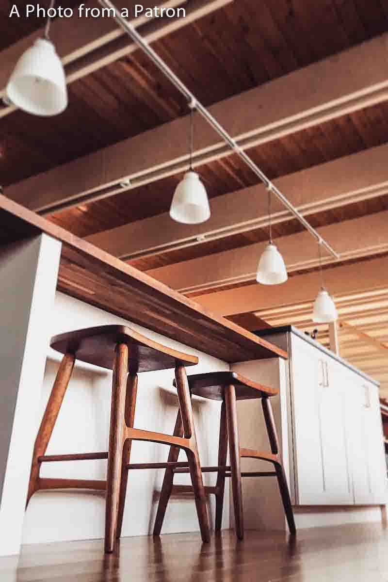 barstools low angle view