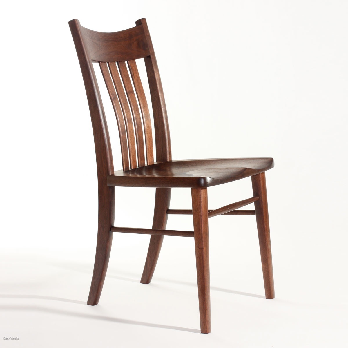 Williams side chair, front quarter view,