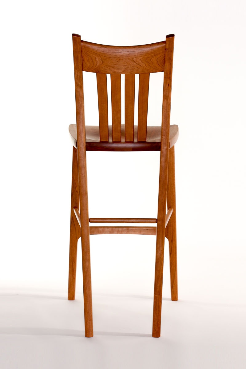 Heflin barstool, 30" seat height, back view