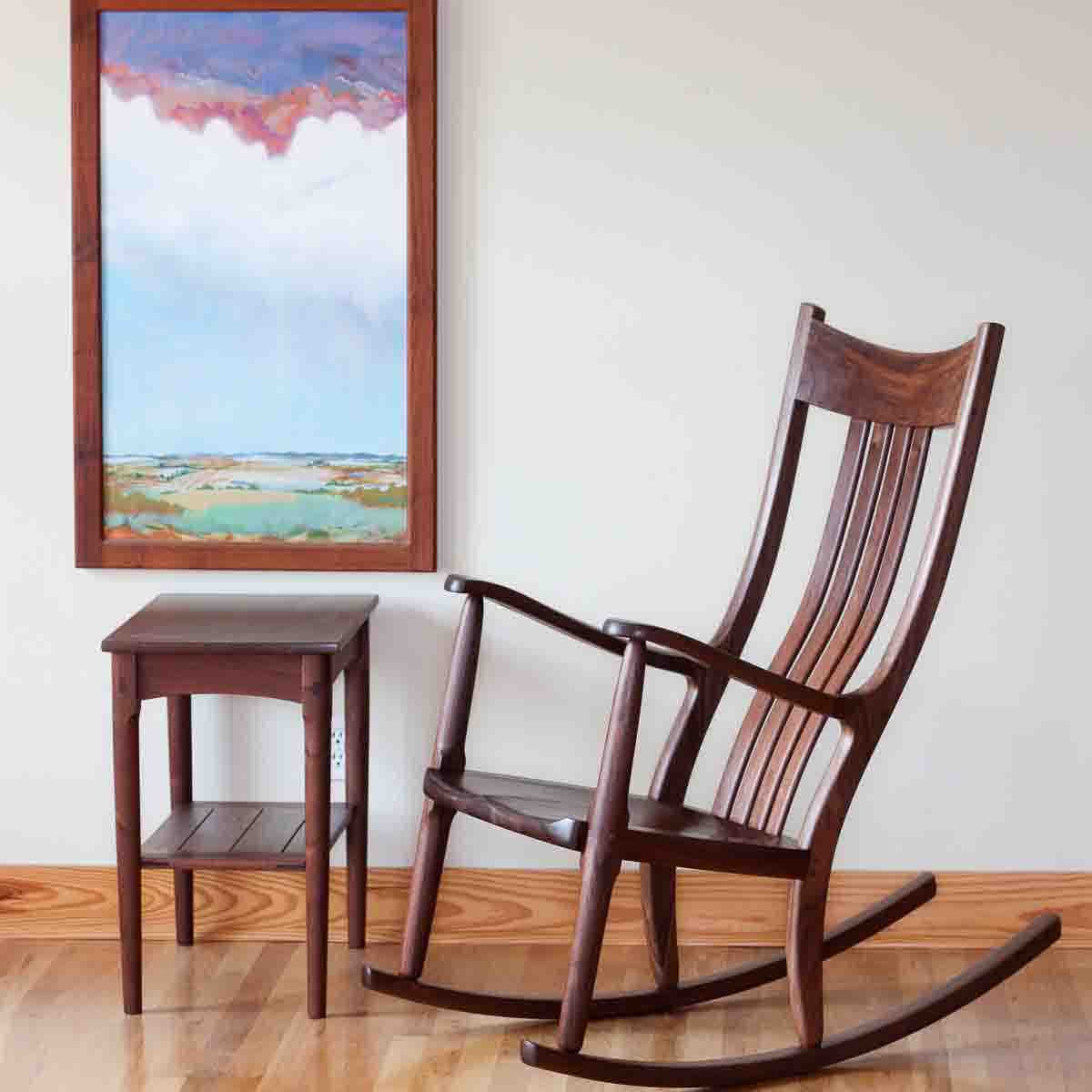 rocking chair and side table