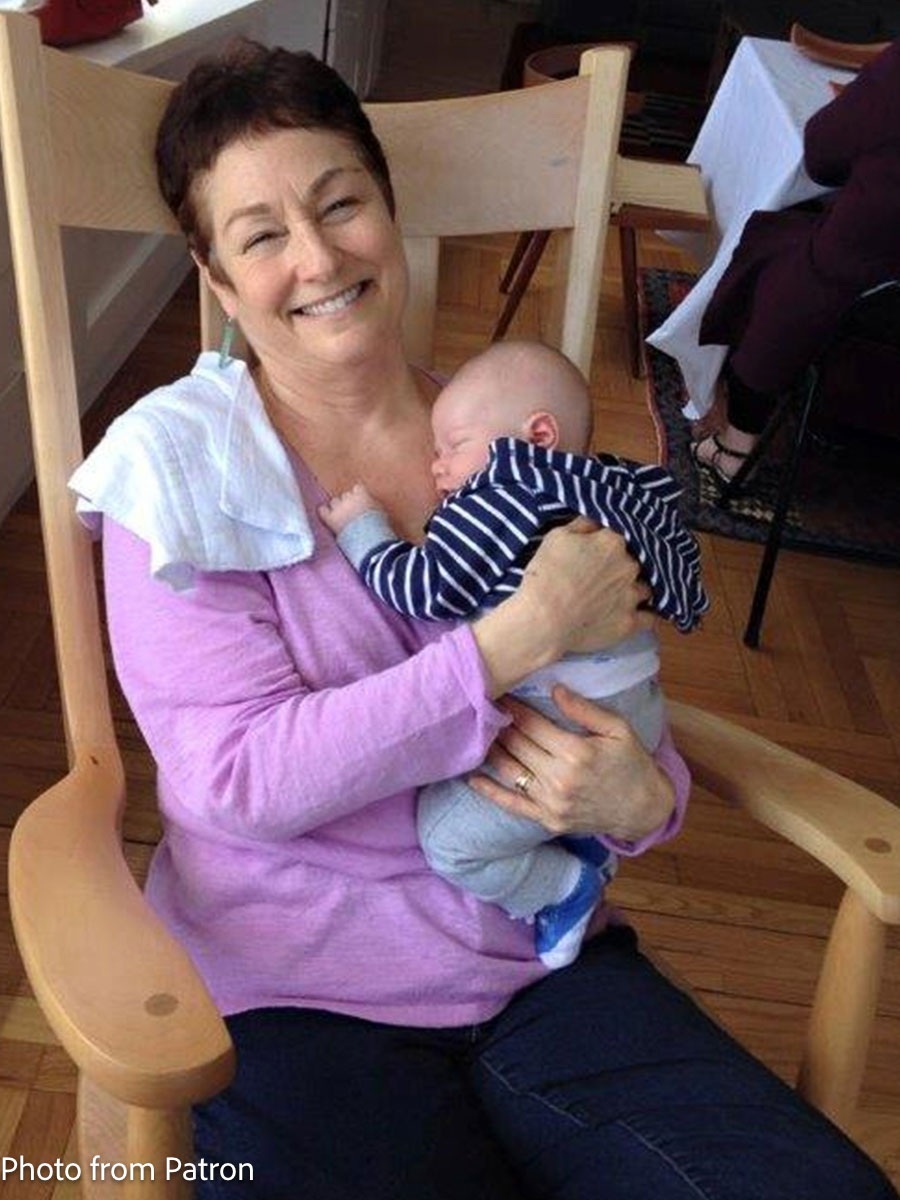 grandmother and baby in rocking chair 1