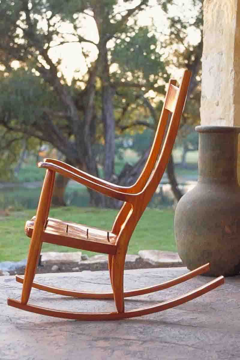 mahogany porch rocker 17-648